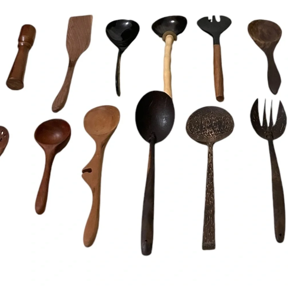 Handcrafted, Sustainable Teakwood‎ Cooking Utensil Set Of 20 Pieces, Durable